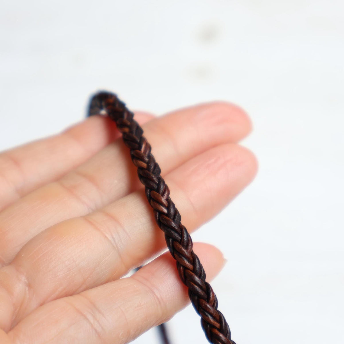 Couples Leather Chokers, Braided Necklaces, Couples Anniversary Gift, Adjustable Dark Brown Cord, His and Hers Matching Style
