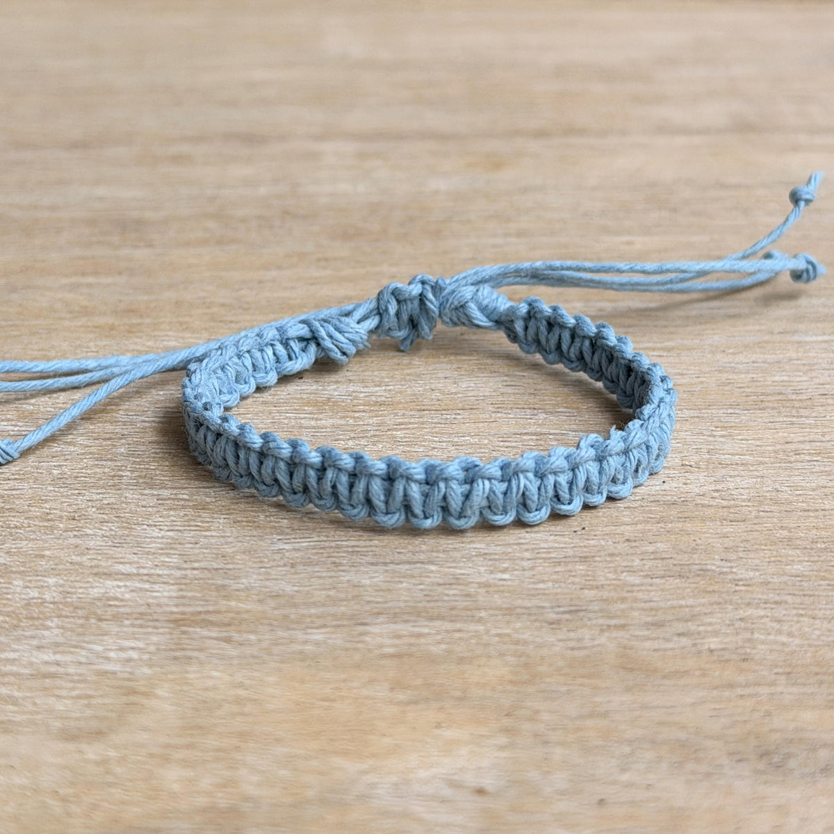 Hemp Cord Bracelet, Adjustable Boho Anklet, Set of 3 Beach Jewelry, Blue Green Waxed Thread, Handmade Stackable Gift