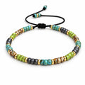 Beaded Anklet or Bracelet, Adjustable Czech Glass Bead Jewelry, Boho Beach Anklet, Earthy Jewelry Gift for Him or Her