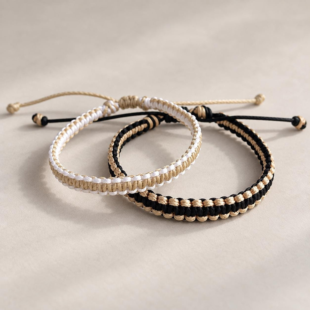 Matching Couple Bracelets, His and Hers Adjustable Bracelets, Boyfriend Girlfriend Gift, Anniversary Gift for Couples, Handmade Jewelry