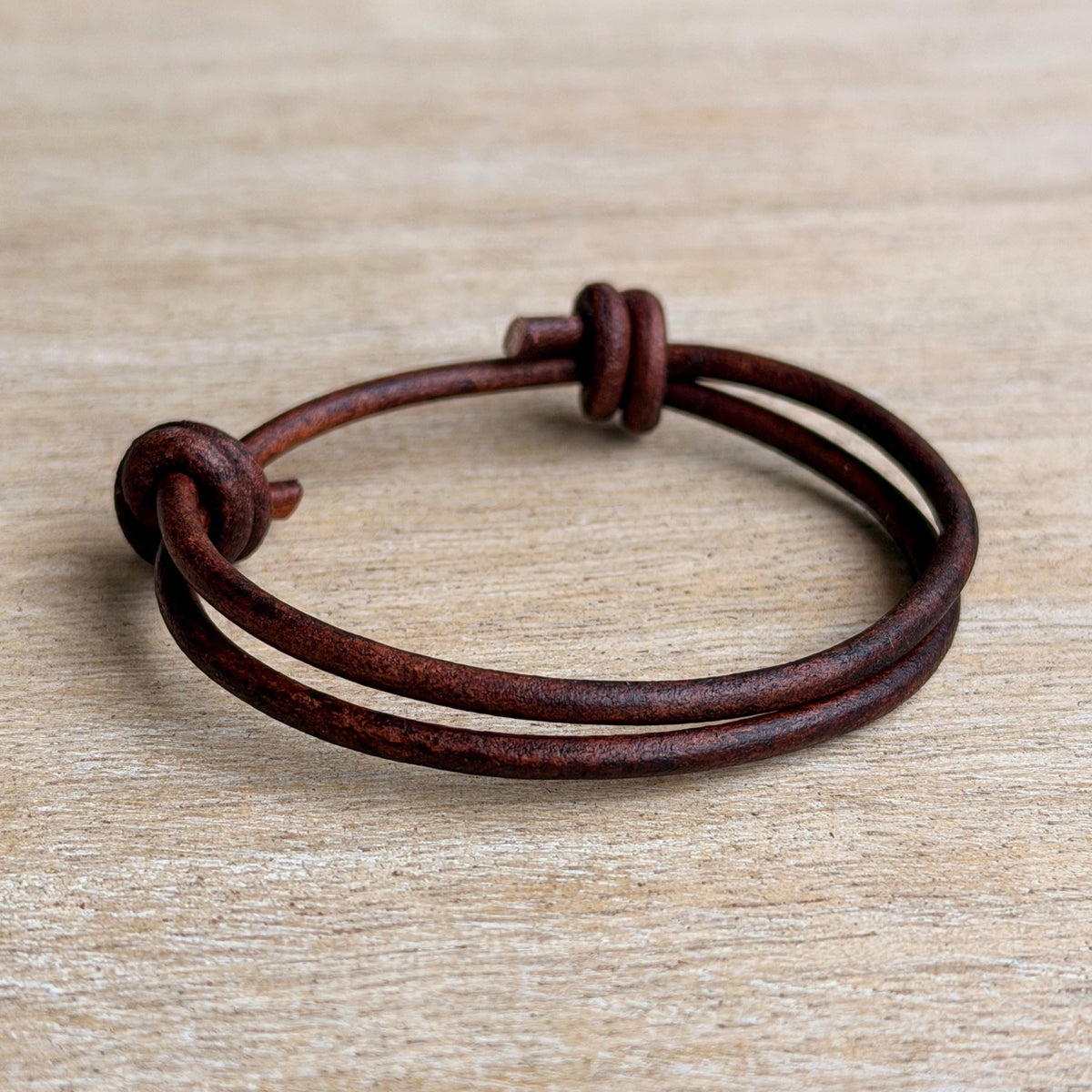 Leather Cord Bracelet 3mm, Minimalist Adjustable Anklet, Stackable Boho Jewelry, Layering Choker Gift for Him Her