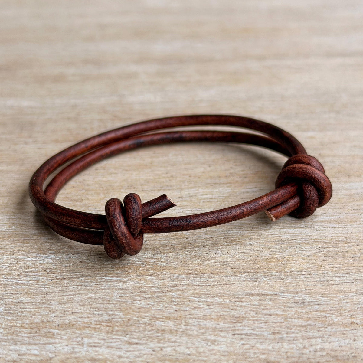 Leather Cord Bracelet 3mm, Minimalist Adjustable Anklet, Stackable Boho Jewelry, Layering Choker Gift for Him Her