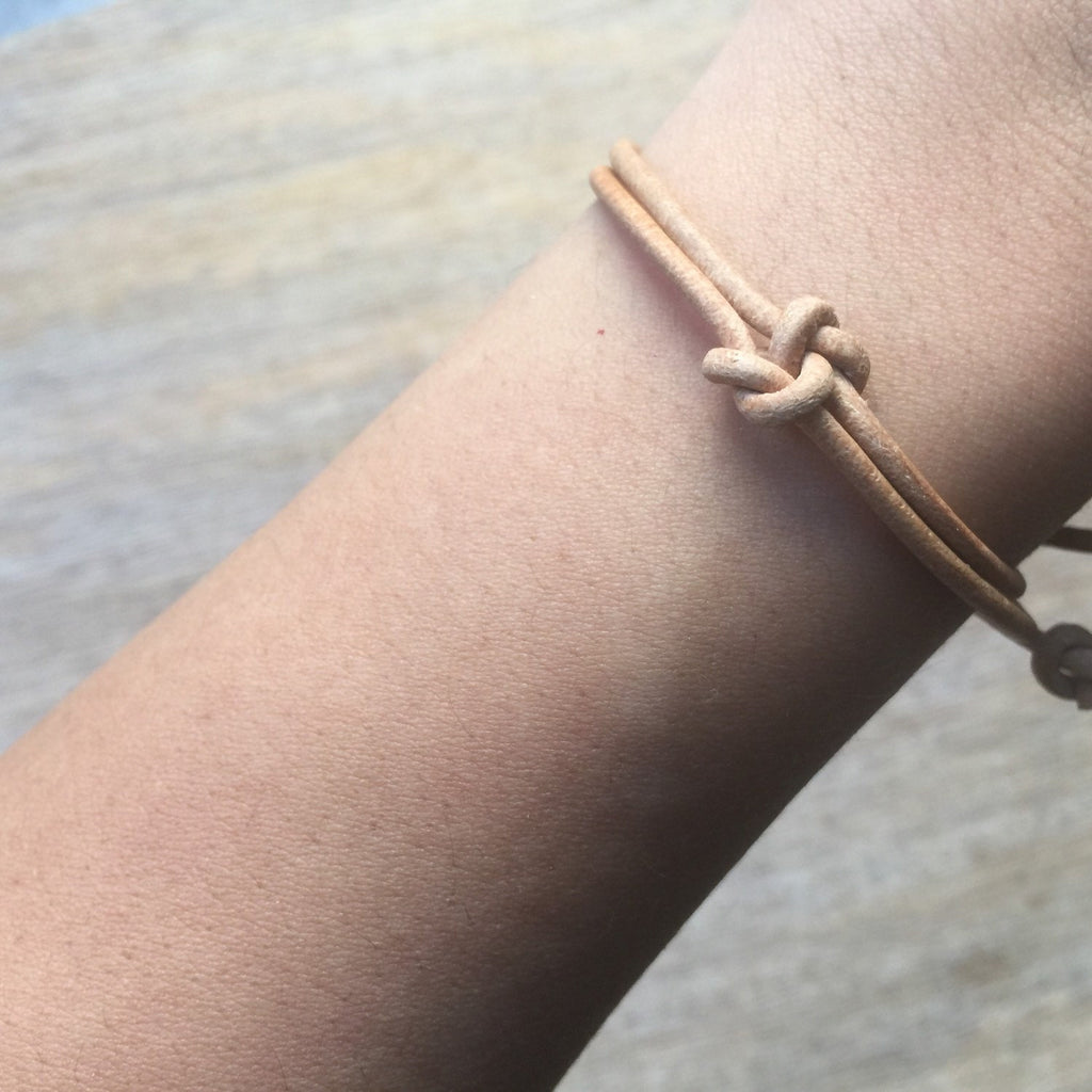 Venice, Couples Bracelets, His and her Bracelet, Knot Couple Bracelet, Leather matching Bracelets, Set of 2