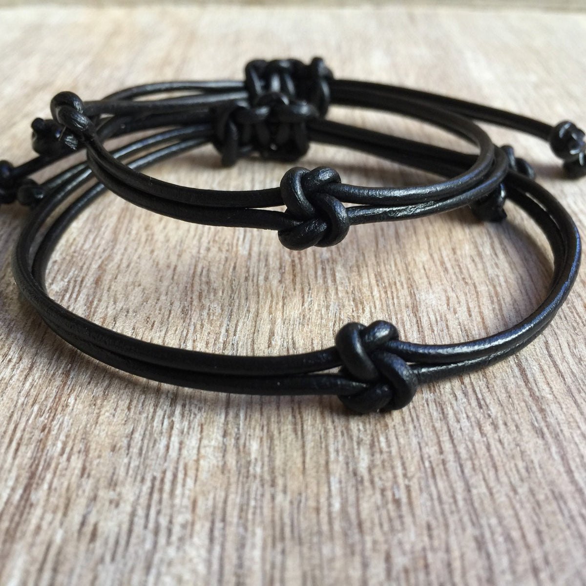 Venice, Couples Bracelets, His and her Bracelet, Knot Couple Bracelet, Leather matching Bracelets, Set of 2