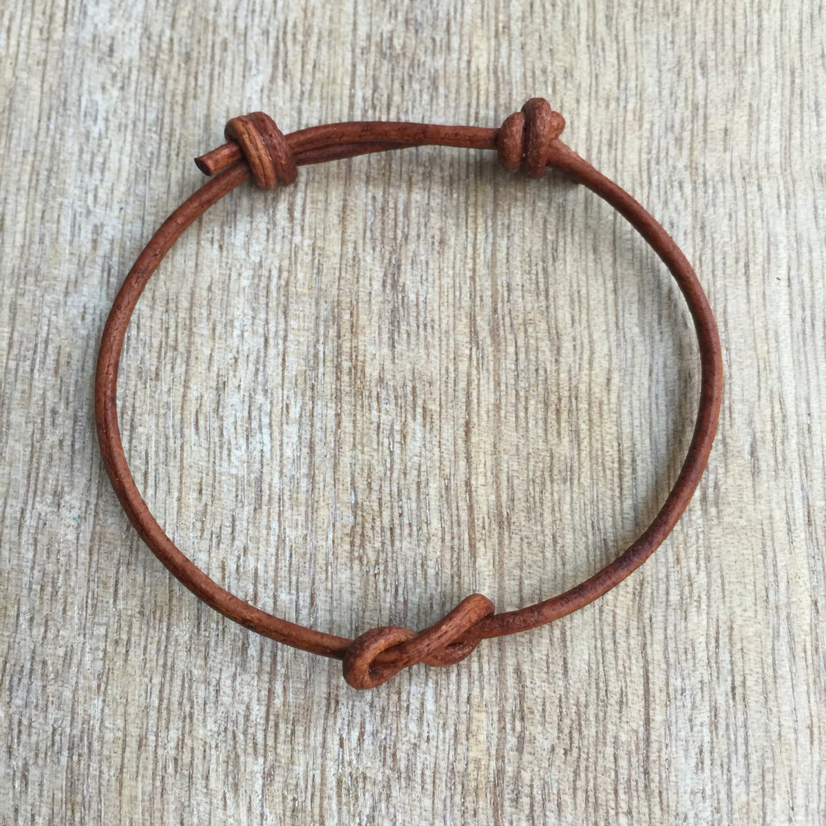 Lovers Key Leather Infinity Knot Bracelet