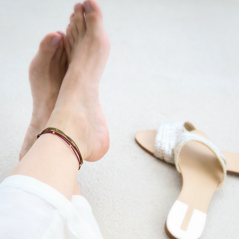 Amelia, Beaded Anklet, Fall Edition