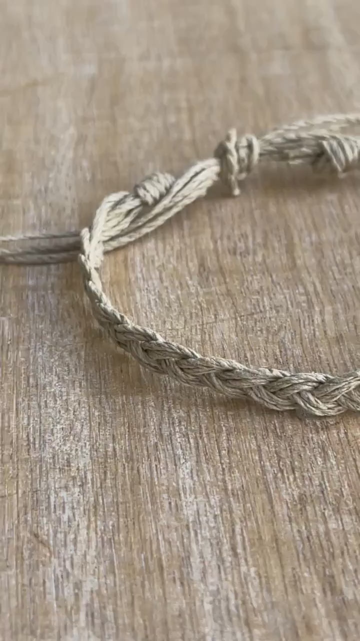 Braided Natural Hemp Macrame Anklet Bracelet Boho