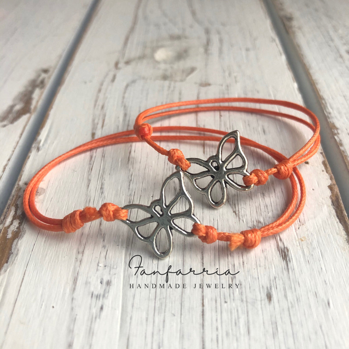 Butterfly Orange Bracelets Mommy and Me Minimalist