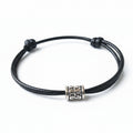 Crandon, Black Simple Tube Bracelet, Anklet, Men, Unisex, Adjustable