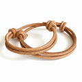Natural leather couple bracelets minimalist his and hers simple matching set
