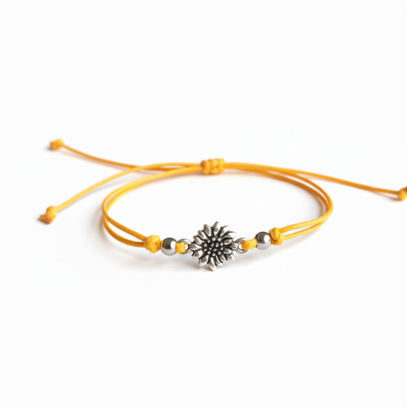 Sunflower Bracelet Anklet - Fanfarria Handmade Jewelry