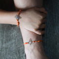 Butterfly Mommy and Me Orange Family Bracelets, Matching Bracelets