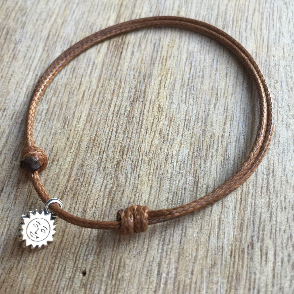 Light Brown Sun Anklet - Fanfarria Handmade Jewelry