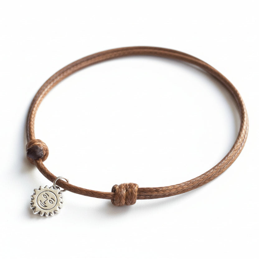 Light Brown Sun Anklet - Fanfarria Handmade Jewelry