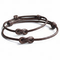 Brown waterproof infinity knot couples bracelets his and hers matching set