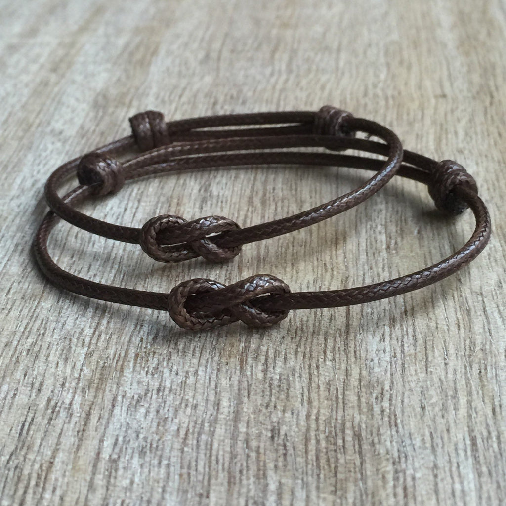 Lovers Key Brown Waterproof Couples Bracelets - Fanfarria Handmade Jewelry