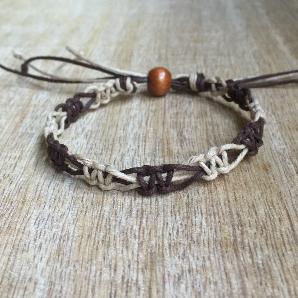 SoBe Natural Brown Hemp Anklet - Fanfarria Handmade Jewelry