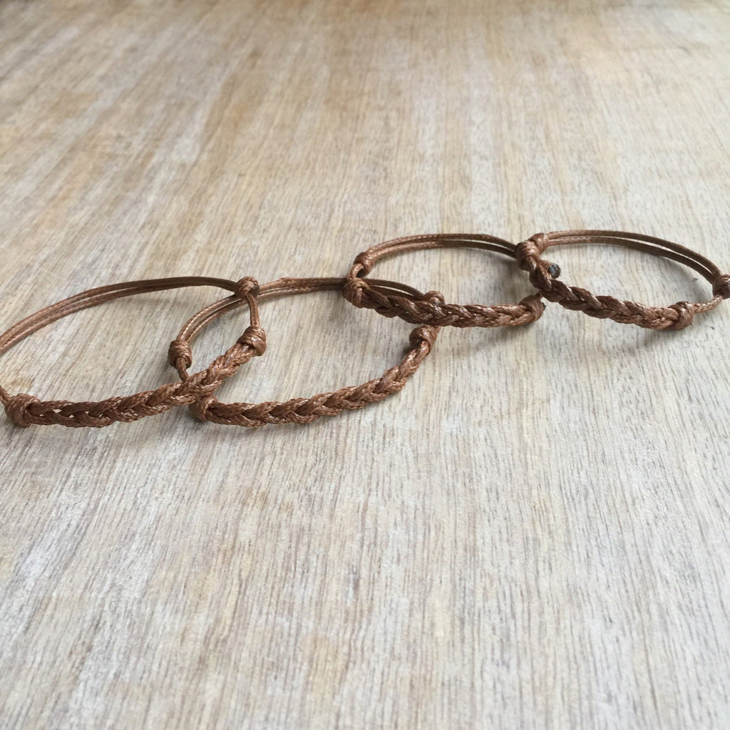 Islamorada II Light Brown Family Bracelets - Fanfarria Handmade Jewelry