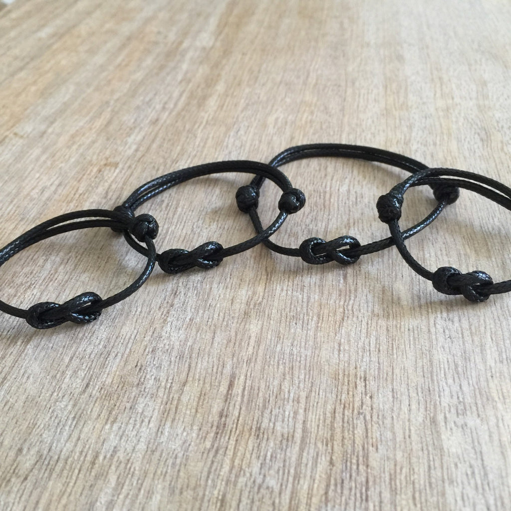 Lovers Key Black Family Bracelets - Fanfarria Handmade Jewelry