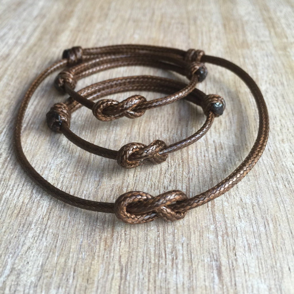 Lovers Key Brown Family bracelets - Fanfarria Handmade Jewelry