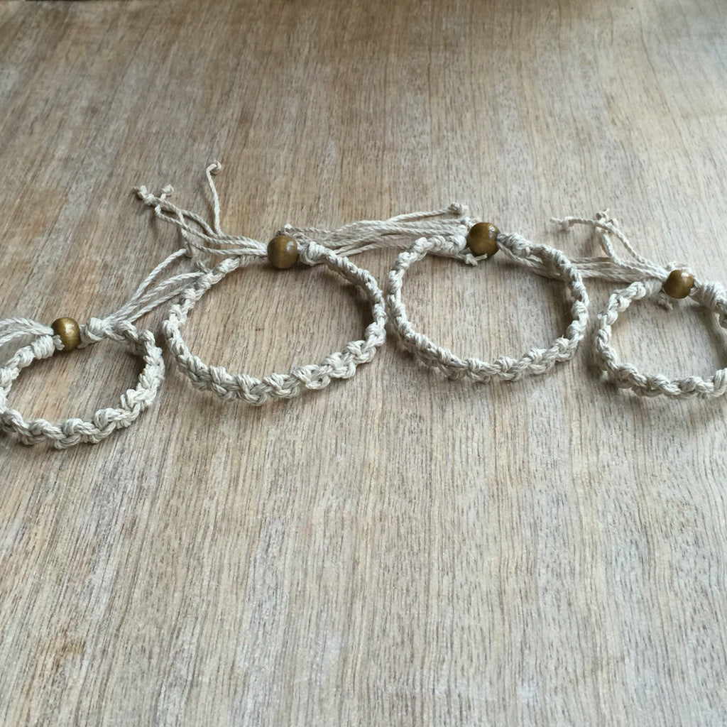 Shell Key Family Natural Hemp Bracelets - Fanfarria Handmade Jewelry
