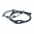 Sanibel Black and Gray Couples Bracelet - Fanfarria Handmade Jewelry