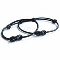 Lovers Key black waterproof infinity knot couples bracelets his and hers set