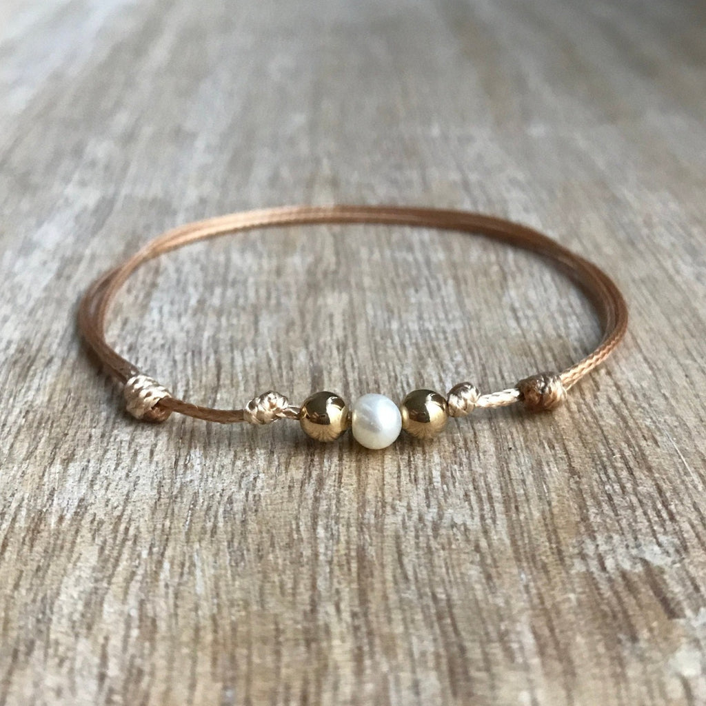 Bal Harbor Gold Beaded Anklet - Fanfarria Handmade Jewelry