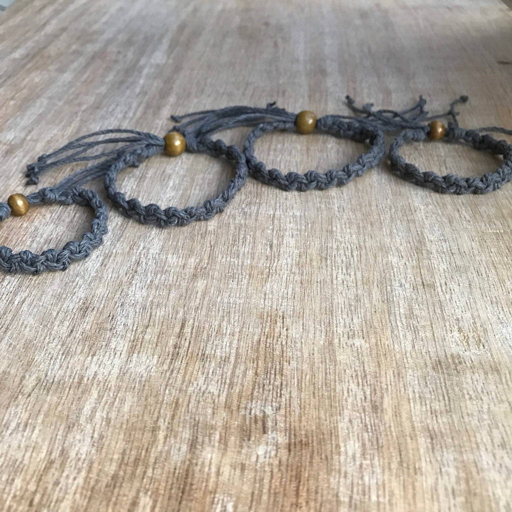Shell Key, Gray Family Hemp Bracelets - Fanfarria Handmade Jewelry