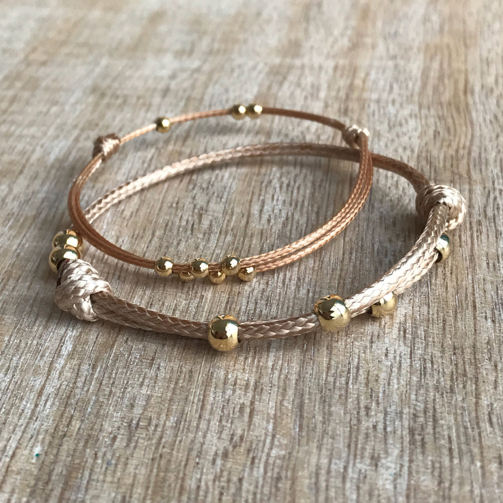 Dania Gold Beaded Bracelets - Fanfarria Handmade Jewelry