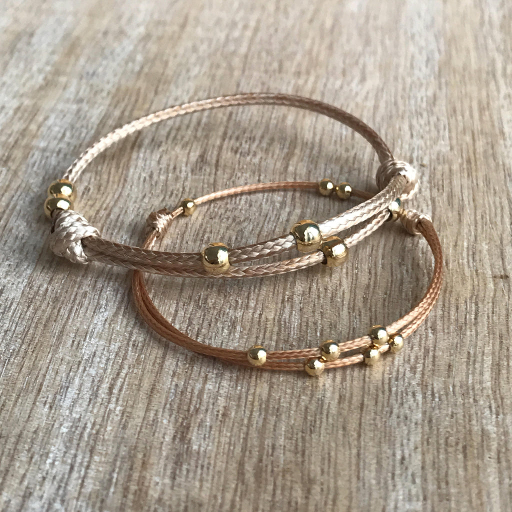 Dania Gold Beaded Bracelets - Fanfarria Handmade Jewelry