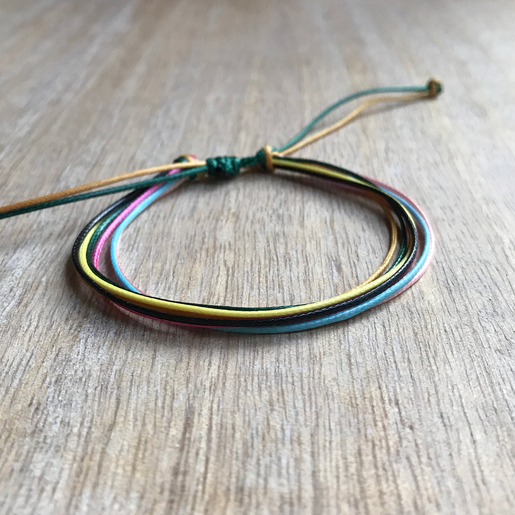 Surfside Colorful String Anklet - Fanfarria Handmade Jewelry
