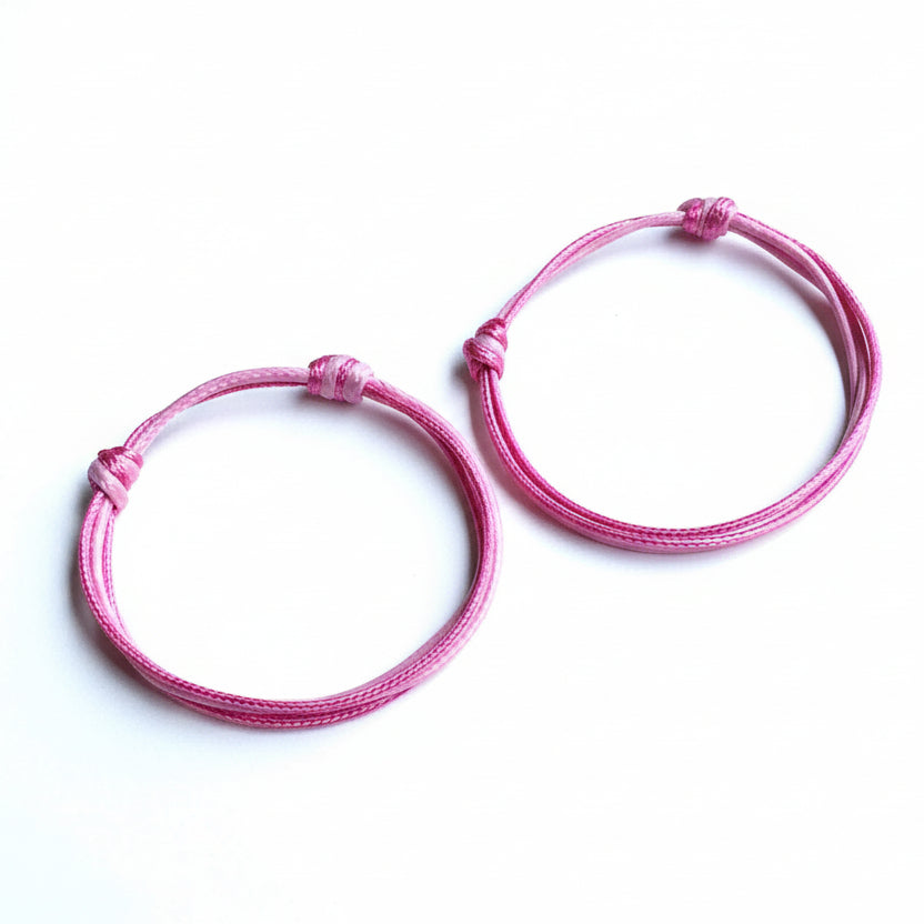 Pinellas, Pink Mommy and Me Bracelets, String Bracelets, Back to School Bracelets, Matching Bracelets, Waterproof WM001288 - Fanfarria Handmade Jewelry