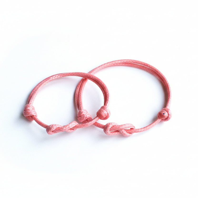 Lovers Key Coral Mommy and Me Bracelets - Fanfarria Handmade Jewelry