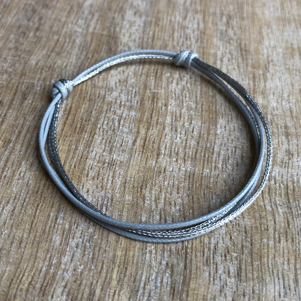 Pinellas Metallic String Anklet - Fanfarria Handmade Jewelry