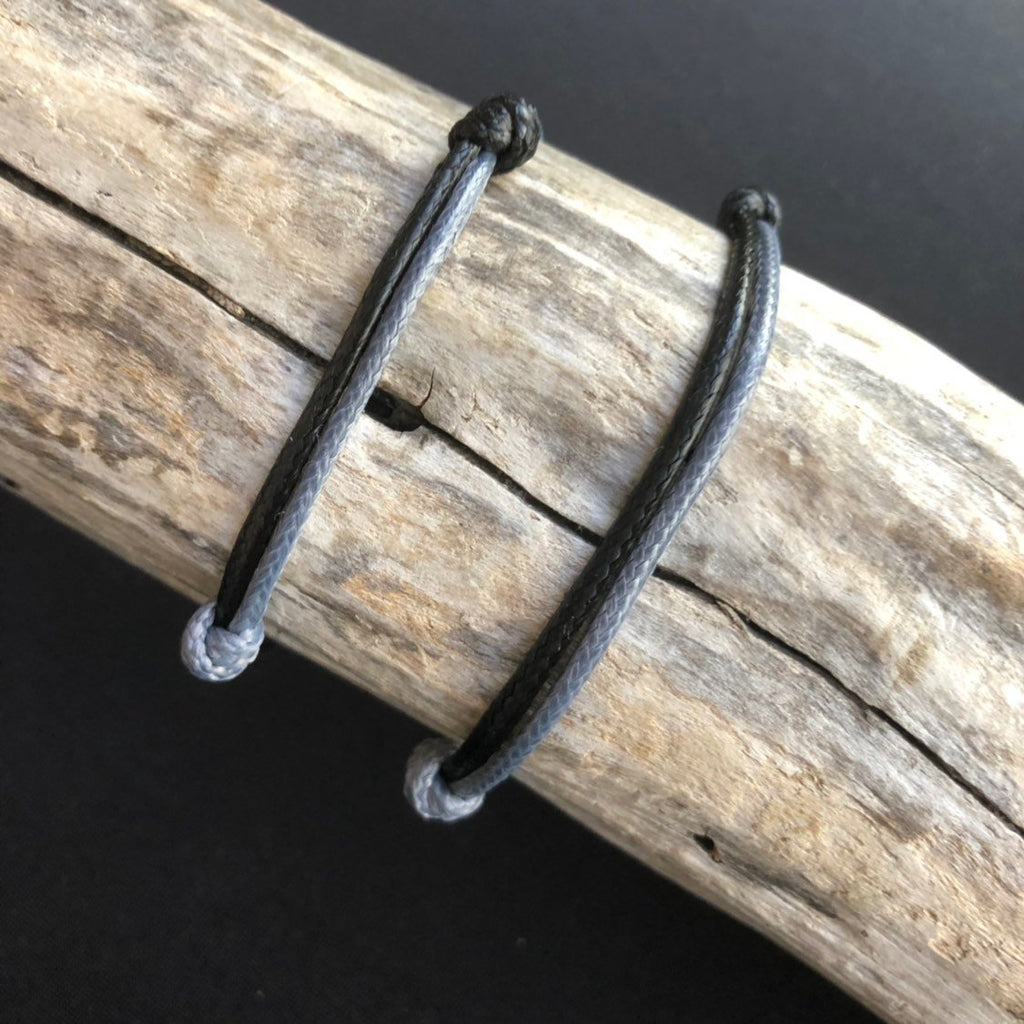 Eternity Knot Black and Gray Couple Bracelets - Fanfarria Handmade Jewelry