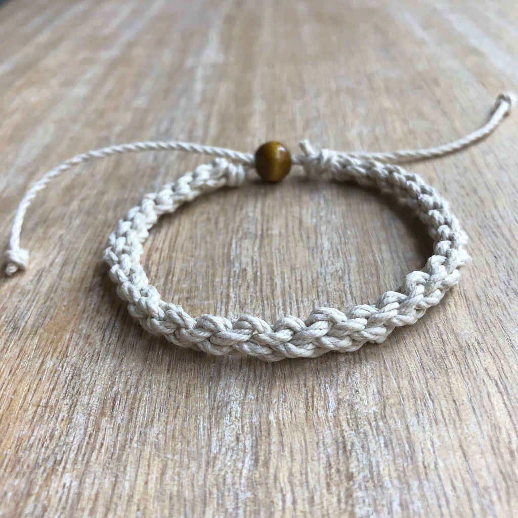 Destin Natural Braided Anklet - Fanfarria Handmade Jewelry