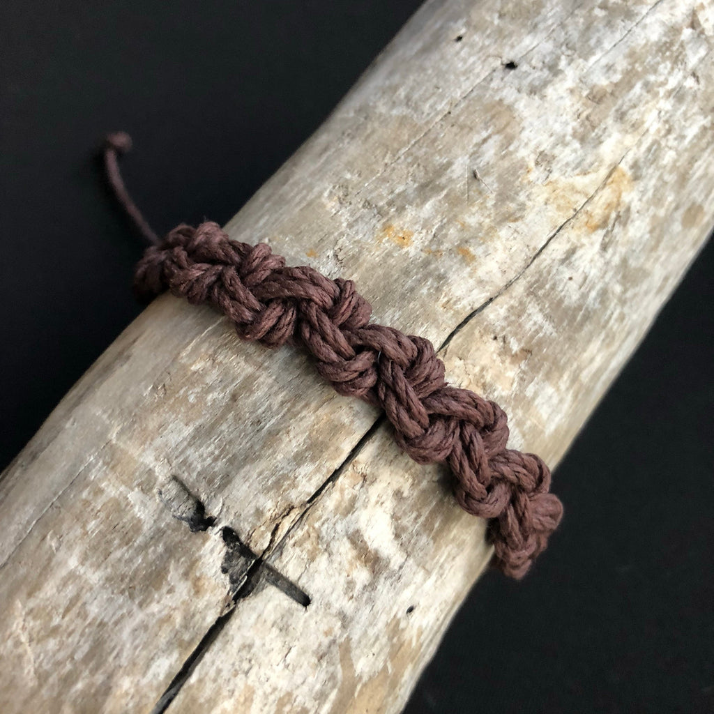 Hillsboro Brown Hemp Unisex Bracelet - Fanfarria Handmade Jewelry
