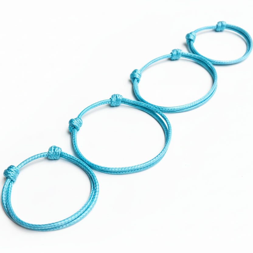 Collins Light Blue Family Bracelets - Fanfarria Handmade Jewelry
