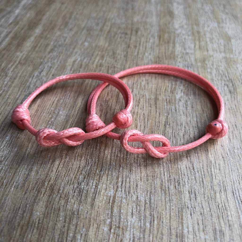Lovers Key Coral Mommy and Me Bracelets - Fanfarria Handmade Jewelry