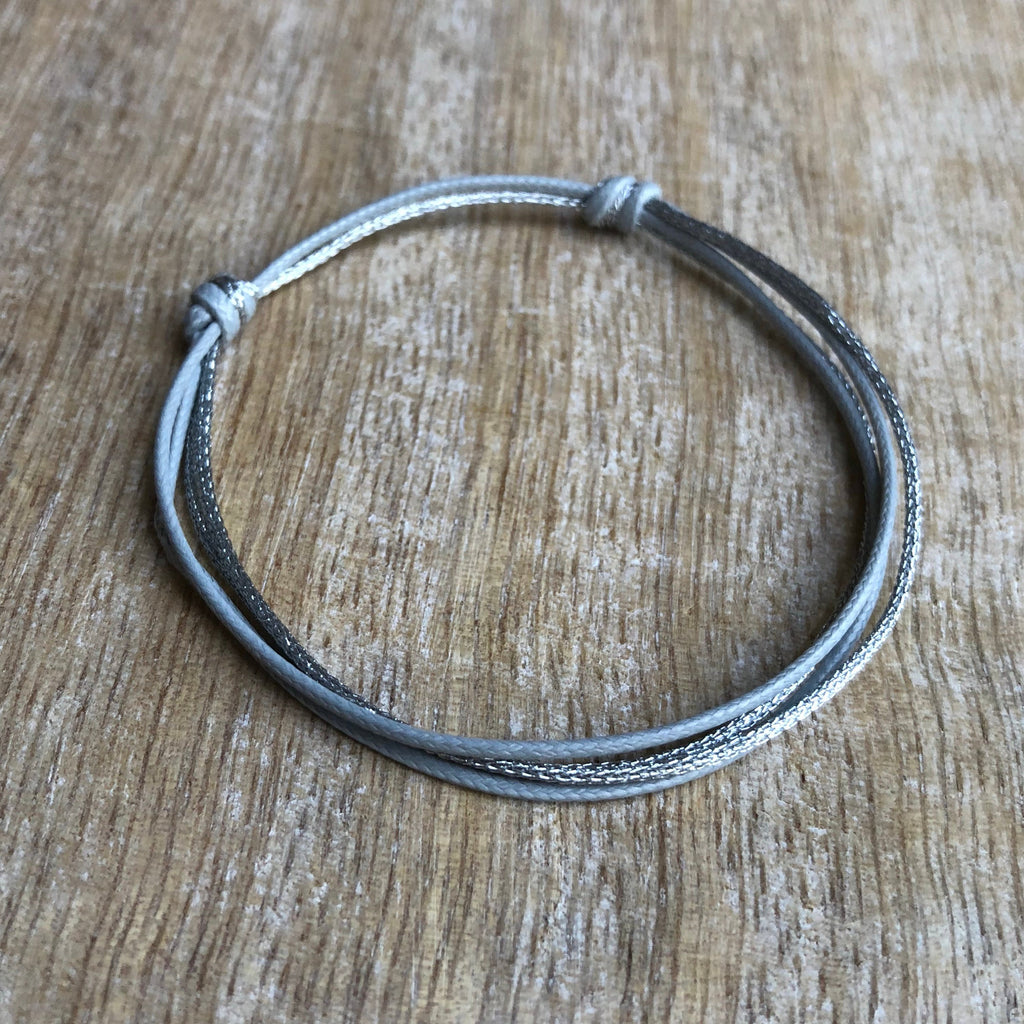 Pinellas Metallic String Anklet - Fanfarria Handmade Jewelry