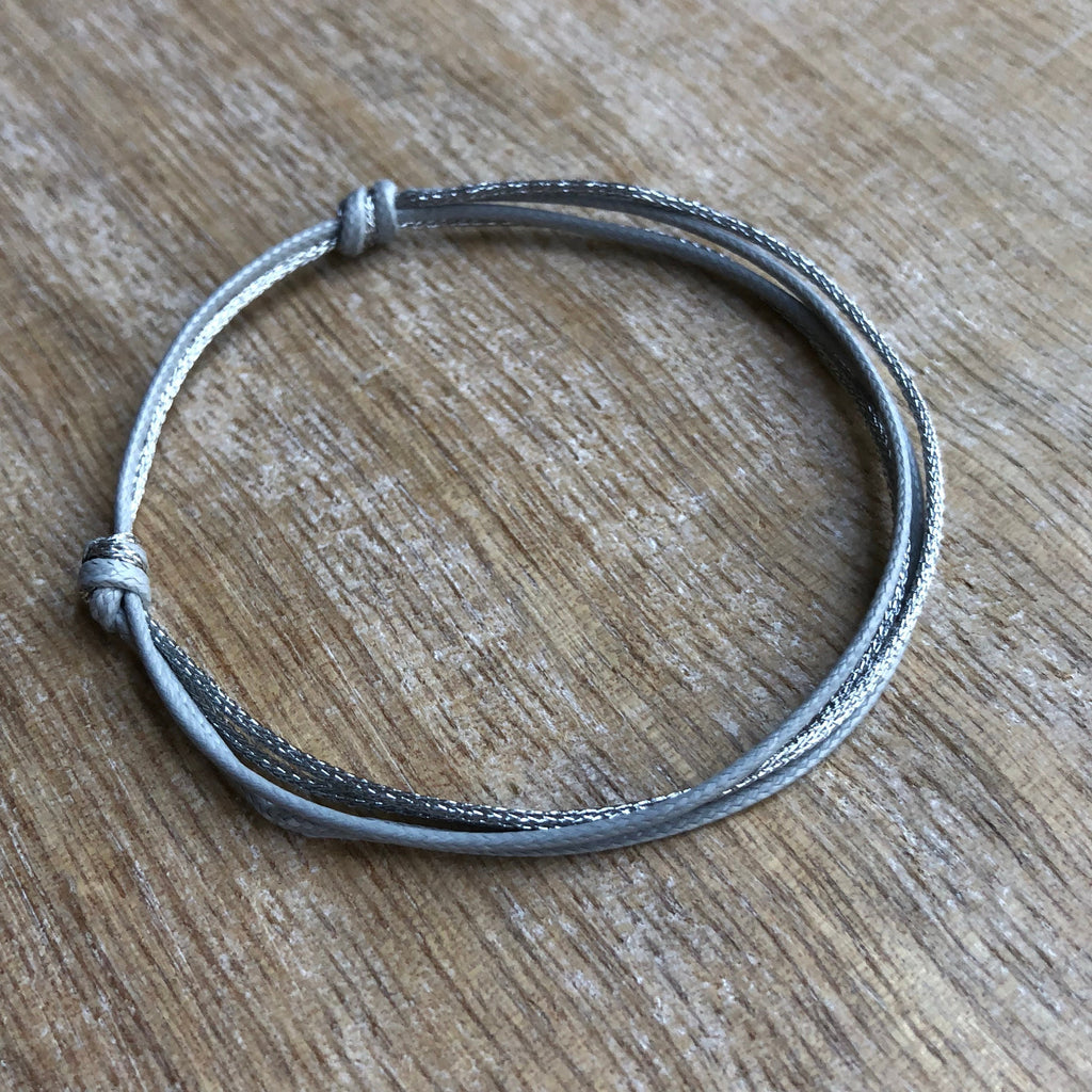 Pinellas Metallic String Anklet - Fanfarria Handmade Jewelry