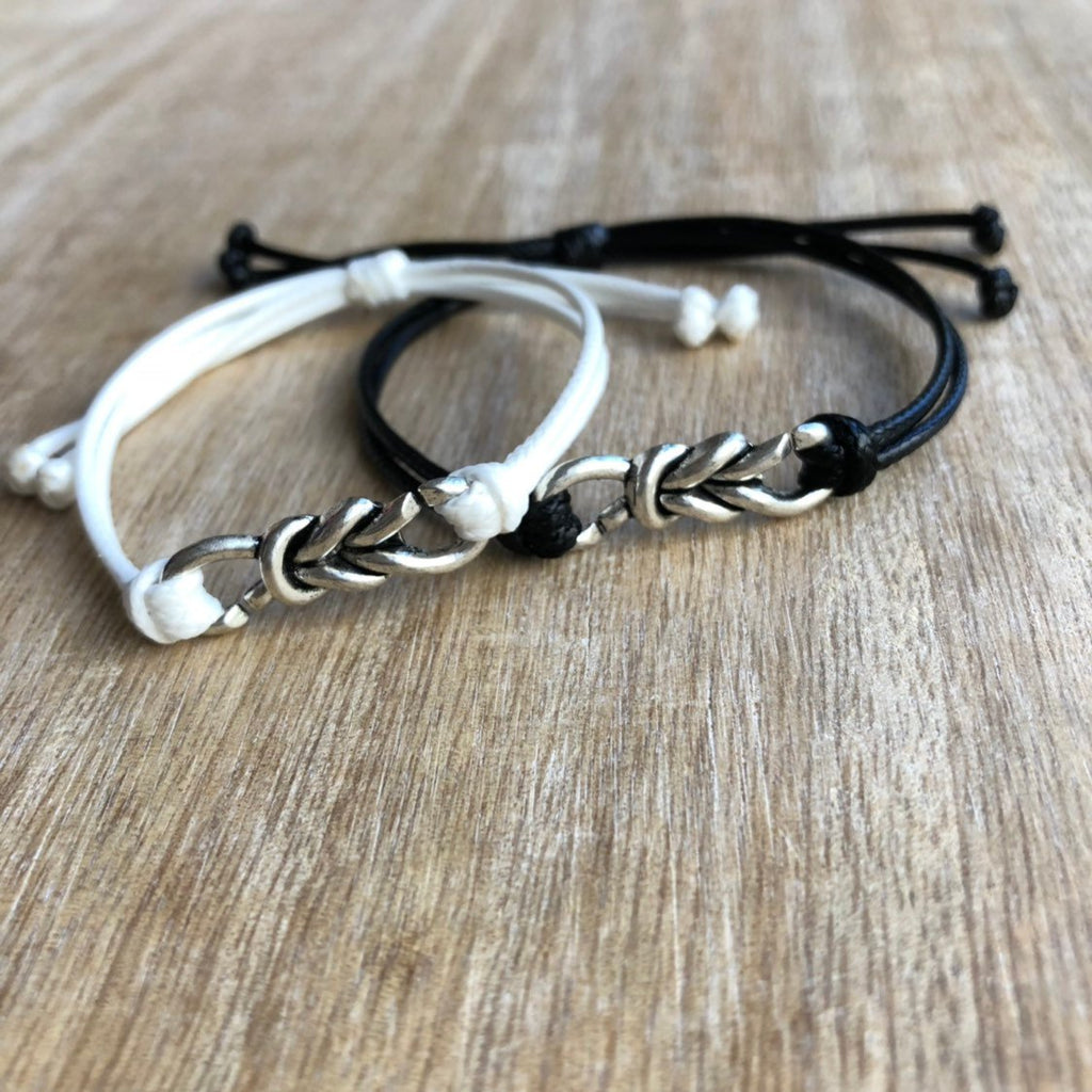 Ponce Inlet Black and White Celtic Knot Couples Set - Fanfarria Handmade Jewelry