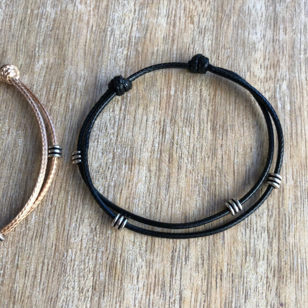 Turner Black and Gold Couple Bracelets - Fanfarria Handmade Jewelry