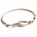 Cowrie Sea Shell Gold Anklet - Fanfarria Handmade Jewelry