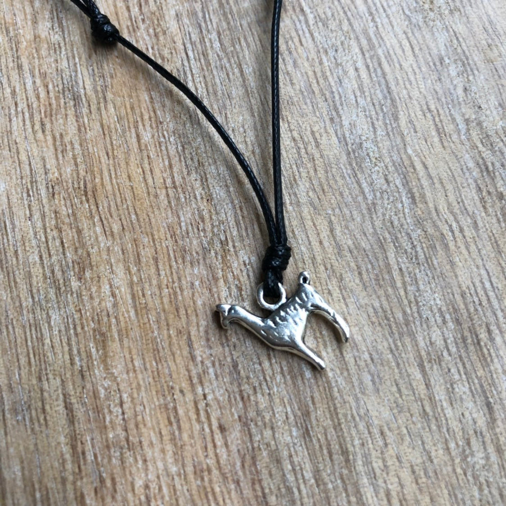Llama Choker, Black Choker, Adjustable - Fanfarria Handmade Jewelry