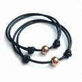 Rose gold stainless steel his and hers couples bracelets matching set of 2