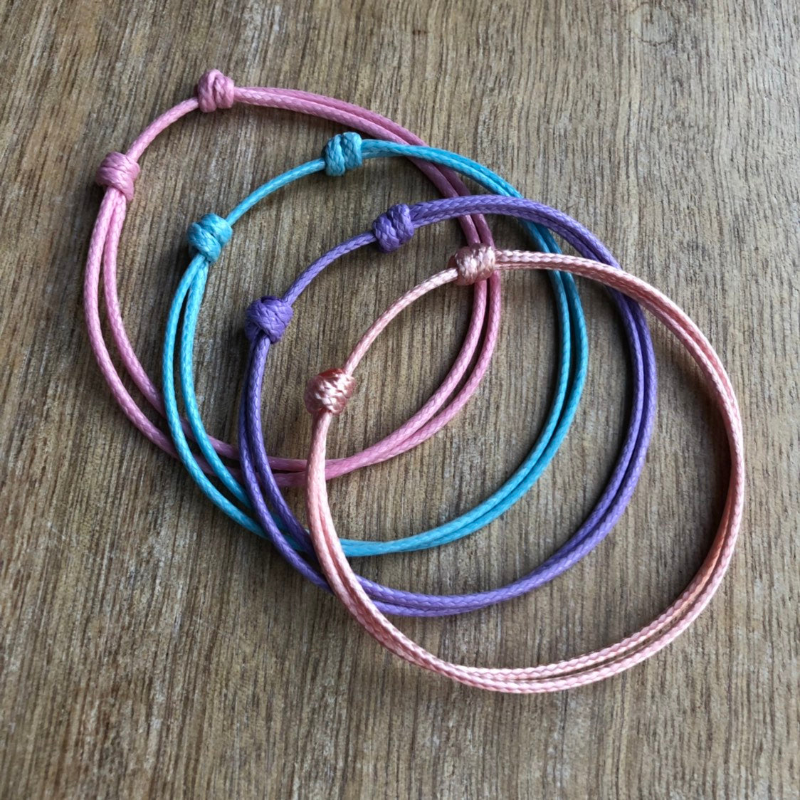 Biscayne Stackable Anklets Pack of 4 Unisex - Fanfarria Handmade Jewelry