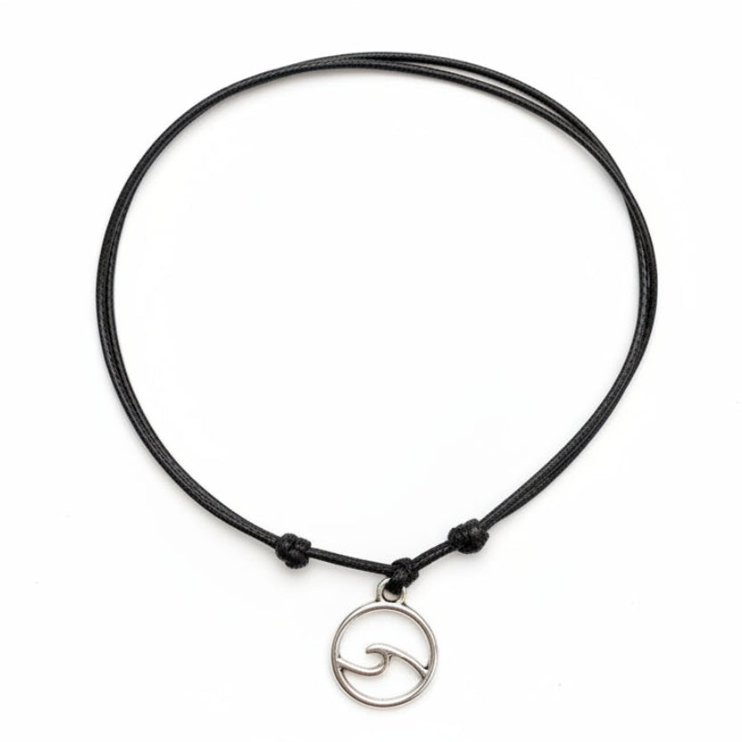 Surfer Black Anklet - Fanfarria Handmade Jewelry