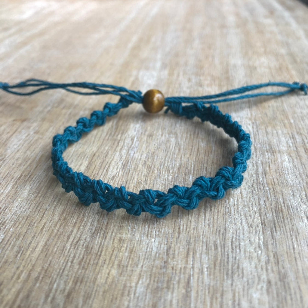 Shell Key Teal Anklet - Fanfarria Handmade Jewelry